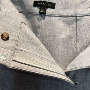 Ann Taylor Gray Linen-Blend Pants